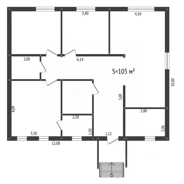 Дом в Башкортостан, Уфа городской округ, с. Нагаево 71А (105 м) - Фото 2