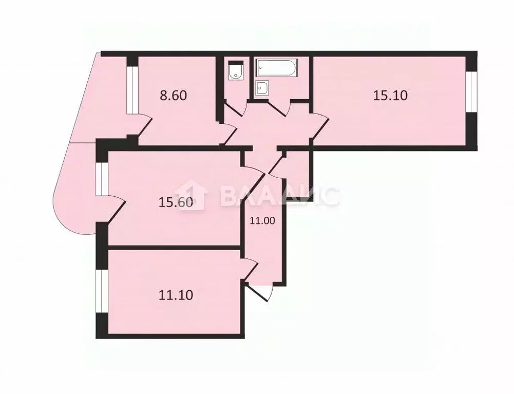 3-к кв. Коми, Сыктывкар ул. Малышева, 18 (66.3 м) - Фото 1