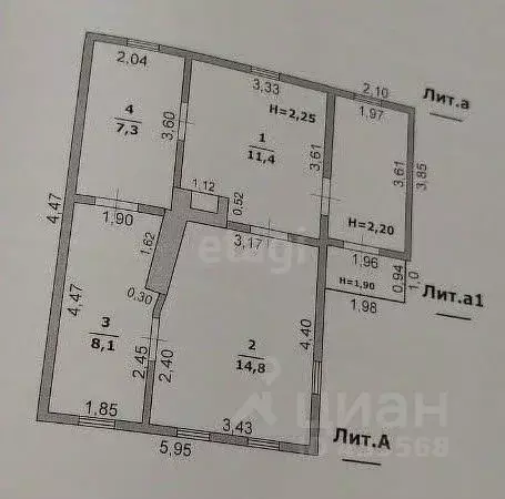 Дом в Белгородская область, Новый Оскол ул. Чернышевского, 4 (42 м) - Фото 2