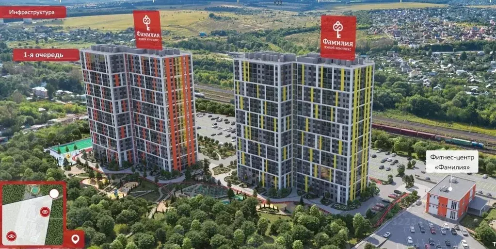 1-к кв. Тульская область, Тула ул. Седова, 26к2 (43.8 м) - Фото 1