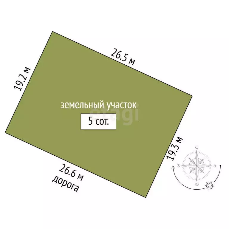 Участок в село Самосделка, Газовая улица (5 м) - Фото 1