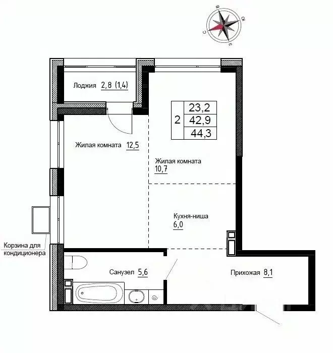 2-к кв. Приморский край, Надеждинский район, пос. Новый ул. Ленина, ... - Фото 1