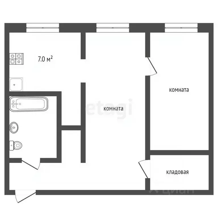 2-к кв. Московская область, Клин ул. Дурыманова, 14 (45.0 м) - Фото 2