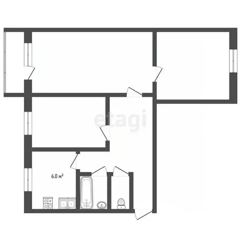 3-к кв. Владимирская область, Муром Ленинградская ул., 33 (58.0 м) - Фото 1
