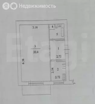 1-комнатная квартира: Казань, улица Гаврилова, 2 (42 м) - Фото 0