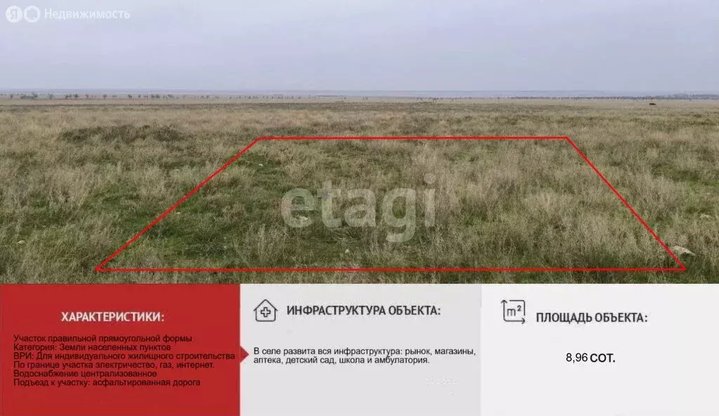 Участок в Медведево, Прибрежная улица (8.96 м) - Фото 1