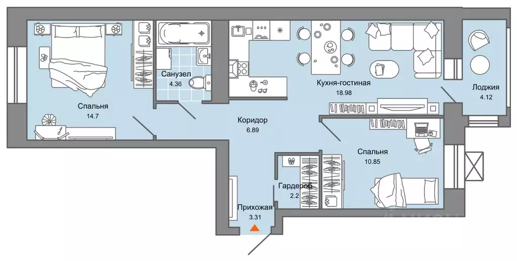 3-к кв. Кировская область, Киров ул. Дмитрия Козулева, 9 (63.0 м) - Фото 0