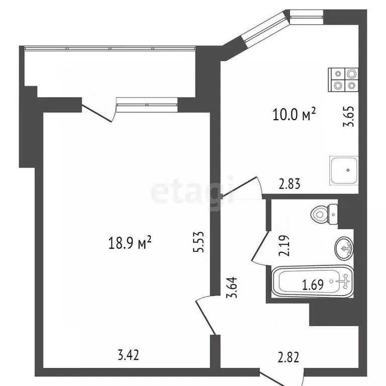 1-к кв. Москва Внуковское поселение, ул. Бориса Пастернака, 31к2 (40.0 ... - Фото 1