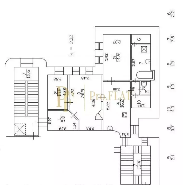 3-к кв. Санкт-Петербург наб. Канала Грибоедова, 158 (84.6 м) - Фото 1