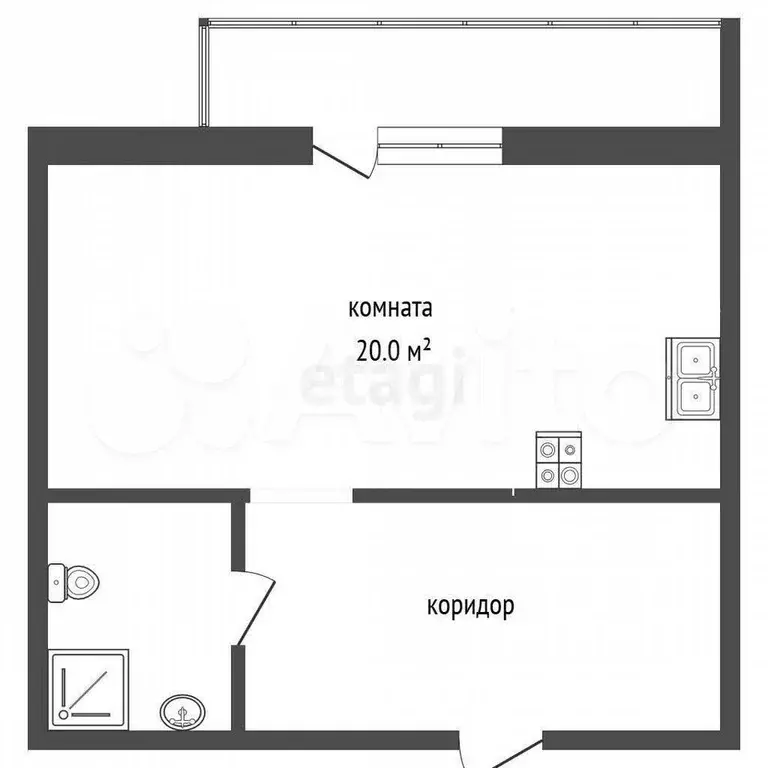 Квартира-студия, 27,7 м, 13/16 эт. - Фото 0