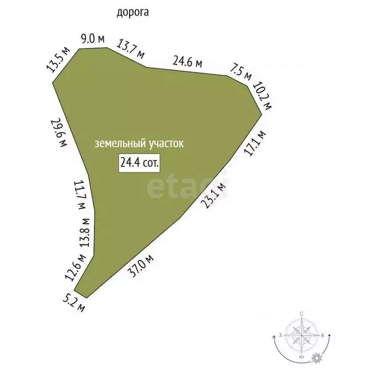 Участок в Крым, Бахчисарайский район, Зеленовское с/пос, с. Плотинное  ... - Фото 2