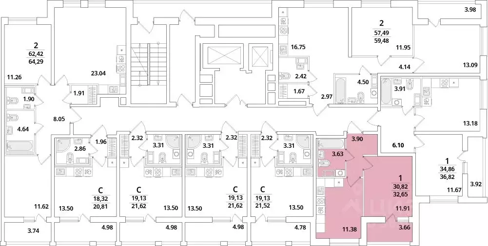 1-к кв. Санкт-Петербург Кубинская ул., 82к3с1 (32.65 м) - Фото 1