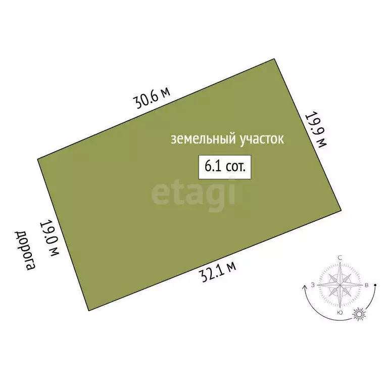 Участок в Тюмень, ТОО Ембаевское (6.11 м) - Фото 0