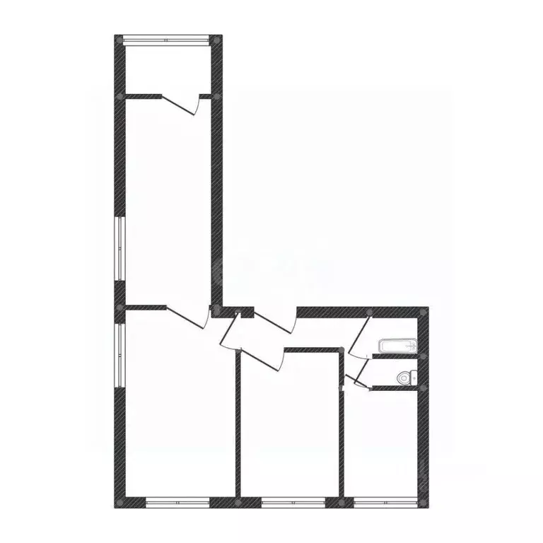 3-к кв. Алтайский край, Барнаул ул. Шумакова, 58 (59.7 м) - Фото 2