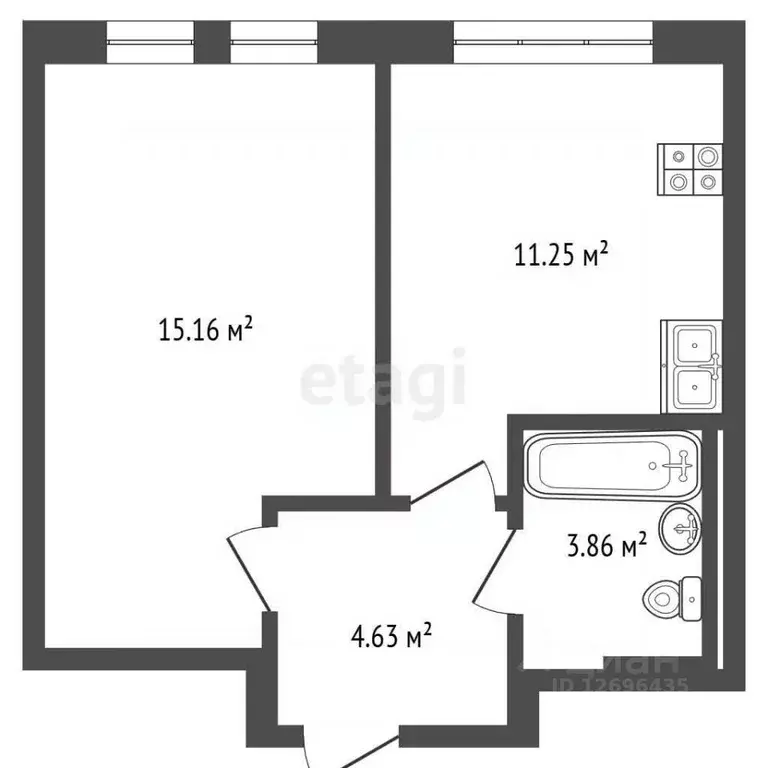1-к кв. Московская область, Одинцовский городской округ, с. Лайково, ... - Фото 2