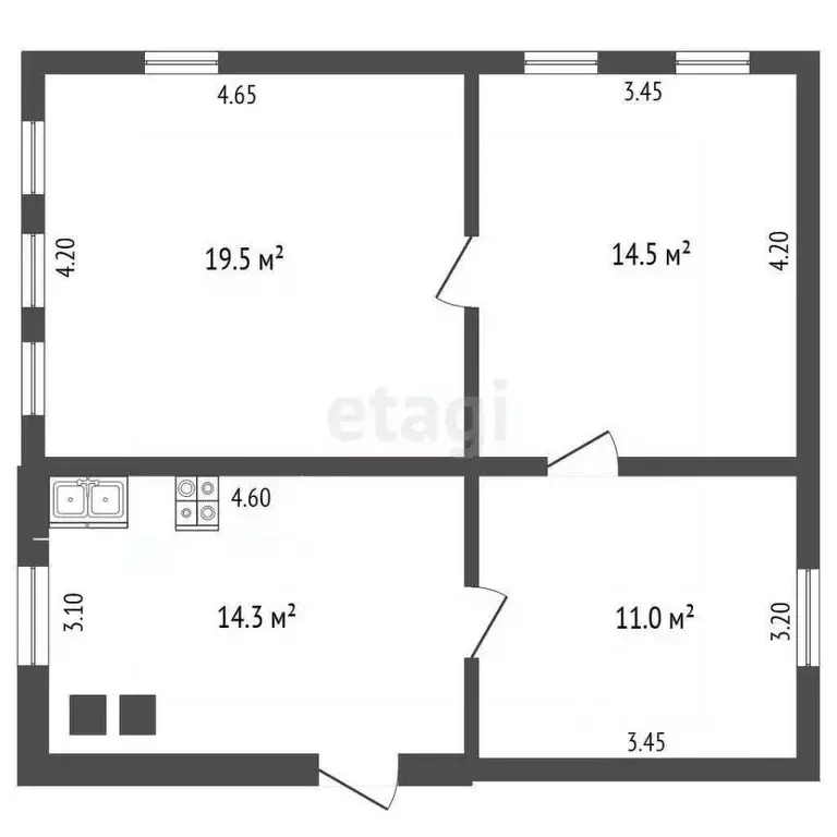 Дом в Мордовия, Саранск городской округ, с. Куликовка ул. Крупской, 38 ... - Фото 1
