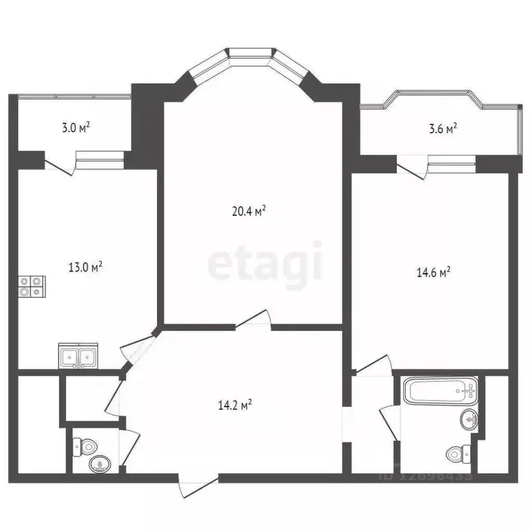 2-к кв. Московская область, Красногорск бул. Ильинский, 8 (70.8 м) - Фото 1