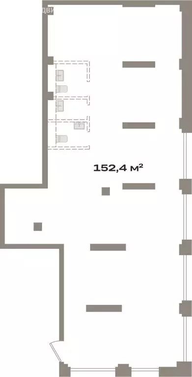 Помещение свободного назначения (152.4 м) - Фото 1