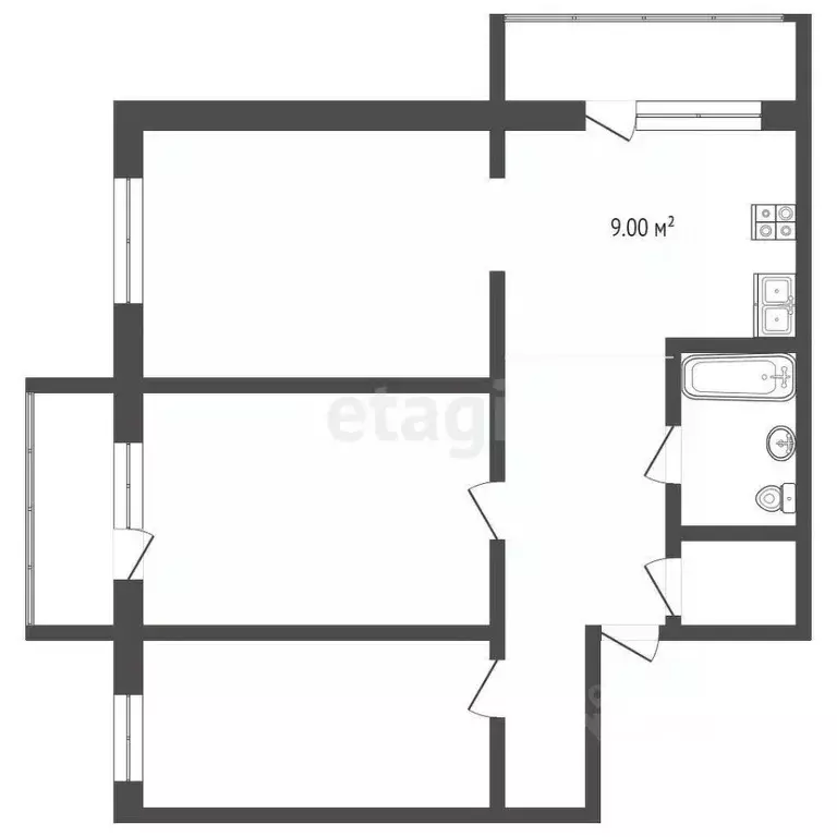 3-к кв. Владимирская область, Муром Карачаровское ш., 28 (67.5 м) - Фото 1