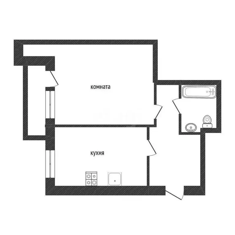1-комнатная квартира: Кириши, улица Декабристов Бестужевых, 8 (46.2 м) - Фото 1
