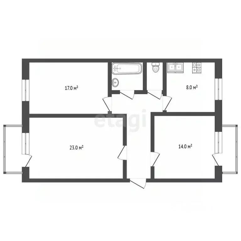 3-к кв. Московская область, Люберцы пос. ВУГИ, 9 (70.2 м) - Фото 2