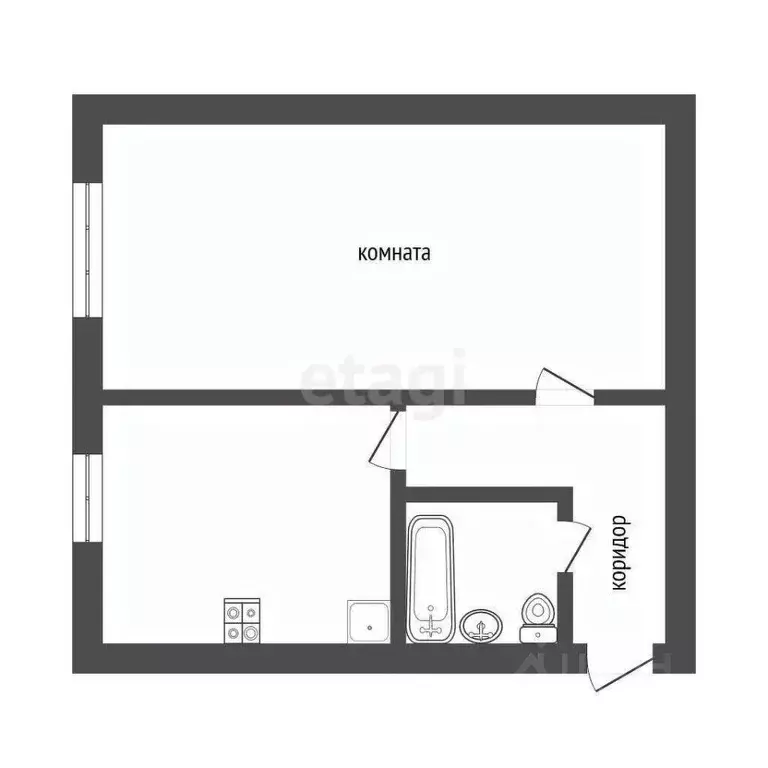 1-к кв. Бурятия, Улан-Удэ ул. Бабушкина, 5 (41.8 м) - Фото 1