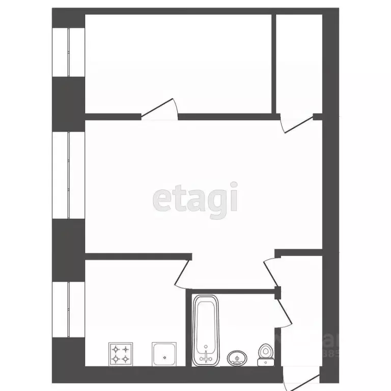 2-к кв. Красноярский край, Красноярск Дорожная ул., 4 (43.0 м) - Фото 2