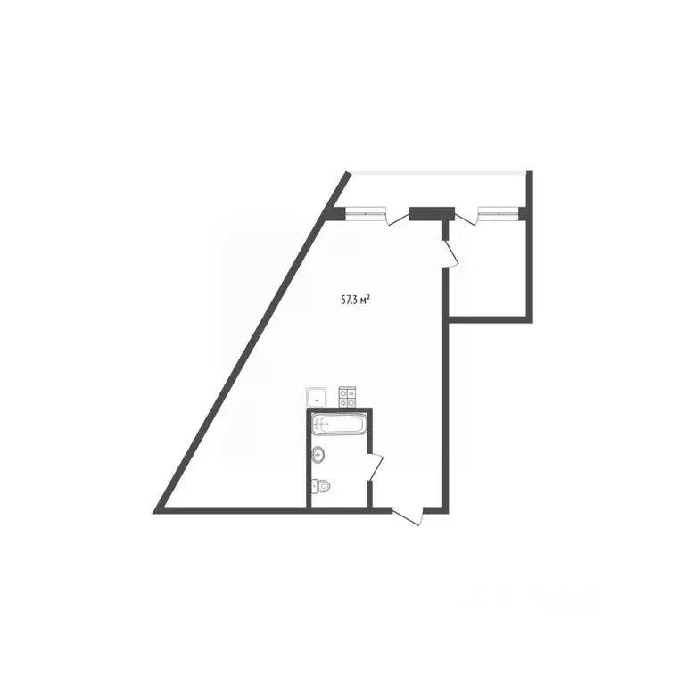 2-к кв. Севастополь ул. Парковая, 7 (57.3 м) - Фото 1