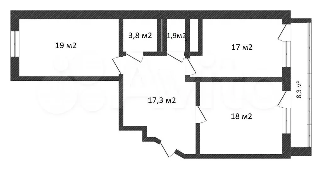 2-к. квартира, 85 м, 3/16 эт. - Фото 0
