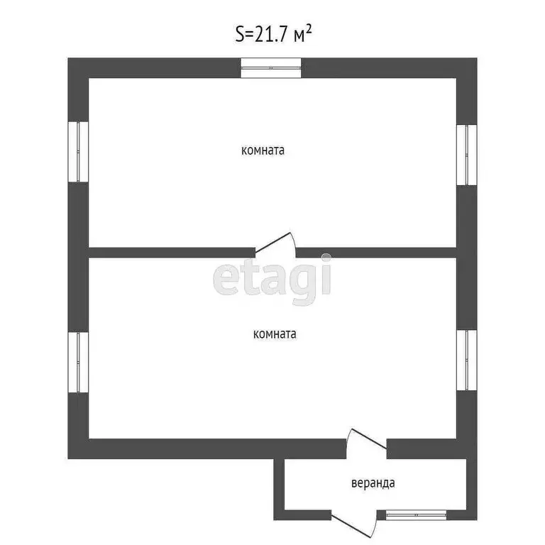 Дом в село Фоминское, Трактовая улица (21.7 м) - Фото 1