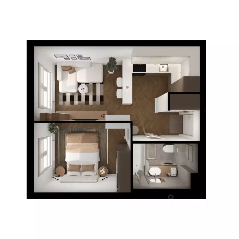 1-к кв. Московская область, Ленинский городской округ, Боброво пгт ... - Фото 2