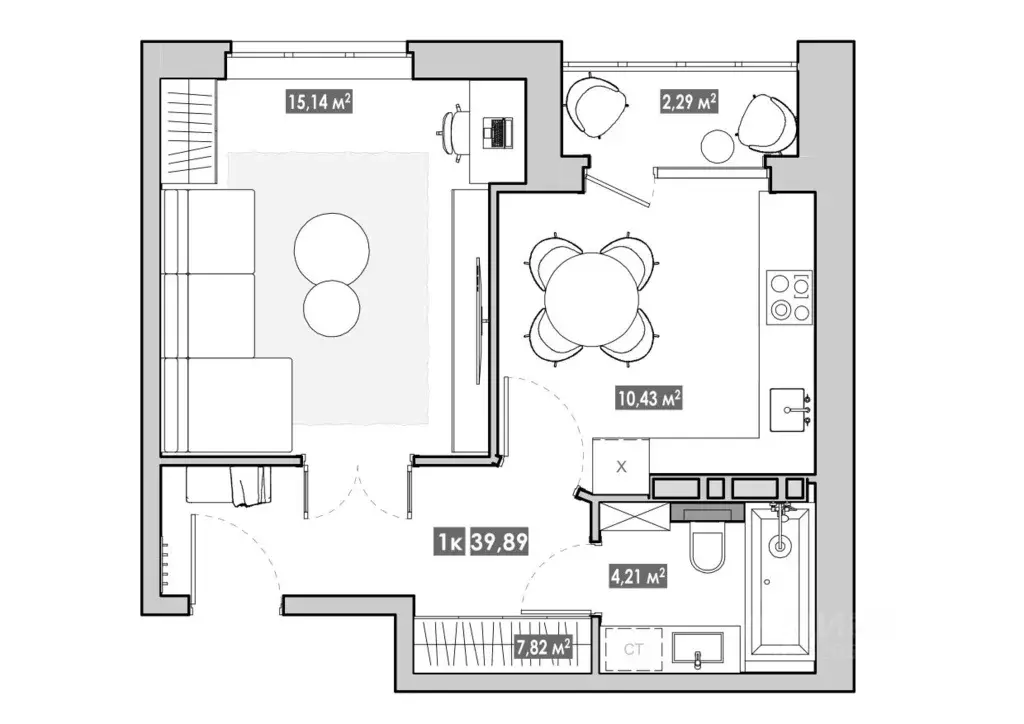 1-к кв. Приморский край, Артем  (39.89 м) - Фото 1