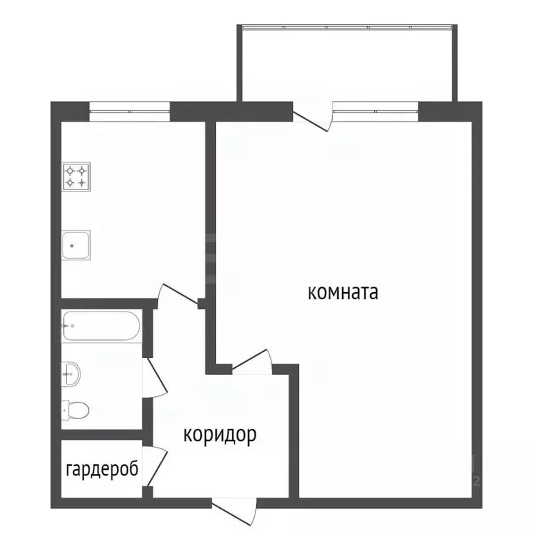 1-к кв. Вологодская область, Вологда Воркутинская ул., 11 (33.0 м) - Фото 2
