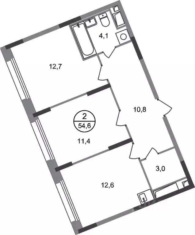 2-к кв. Москва Переделкино Ближнее мкр, 18-й кв-л,  (54.6 м) - Фото 0