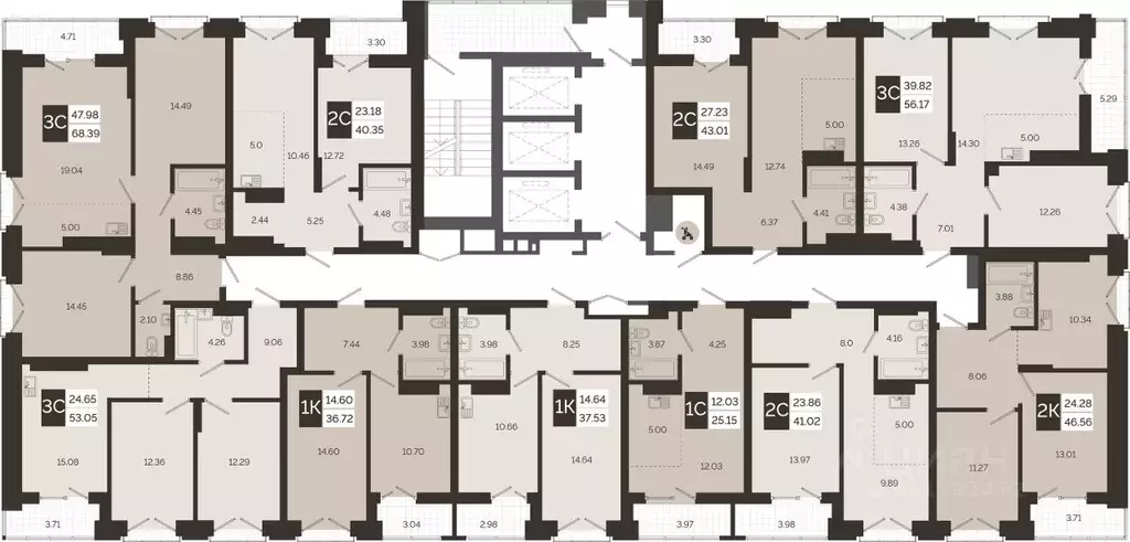 2-к кв. Новосибирская область, Новосибирск  (47.01 м) - Фото 1