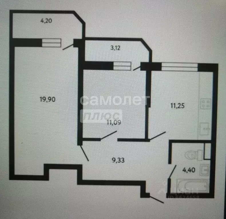 2-к кв. Краснодарский край, Новороссийск Мысхакское ш., 59 (64.0 м) - Фото 2