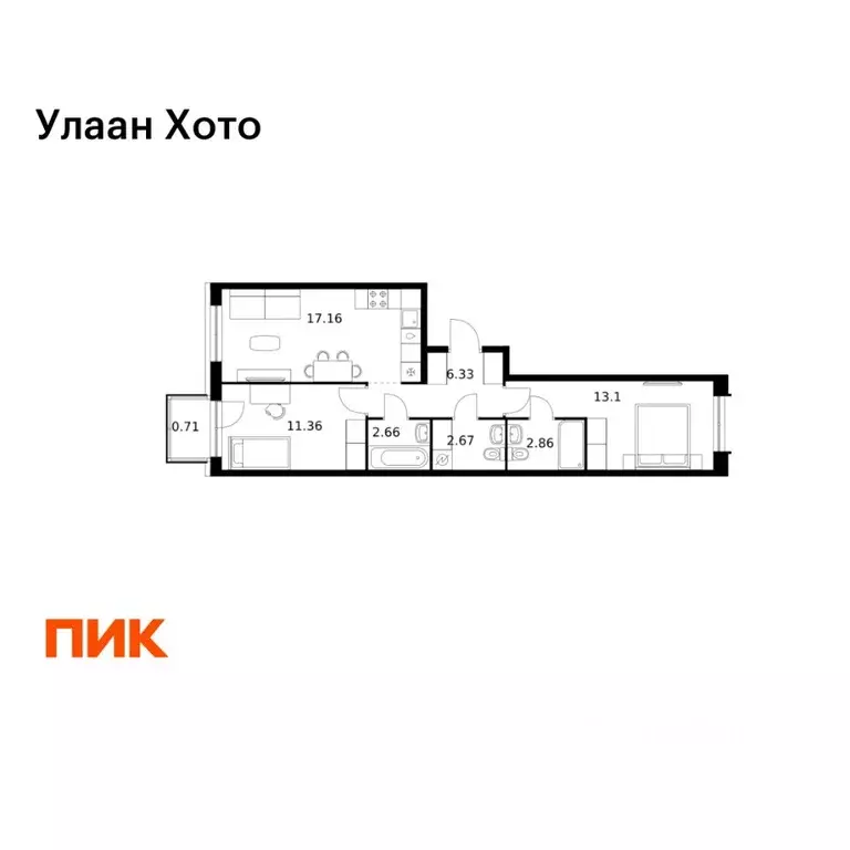 2-к кв. Бурятия, Улан-Удэ ул. Шмидта, 37А (56.85 м) - Фото 1