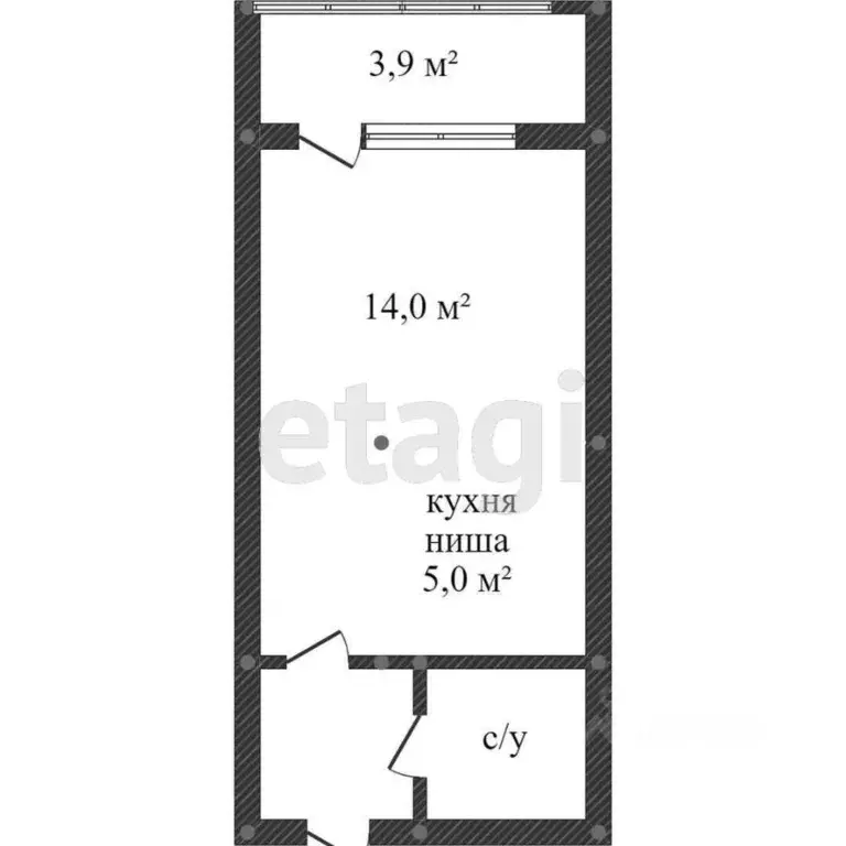 Студия Ханты-Мансийский АО, Сургут тракт Тюменский, 6/1 (24.0 м) - Фото 2