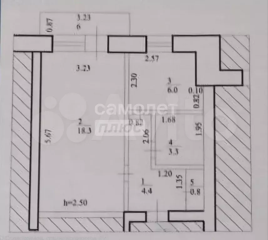 1-к. квартира, 32,8 м, 2/5 эт. - Фото 0