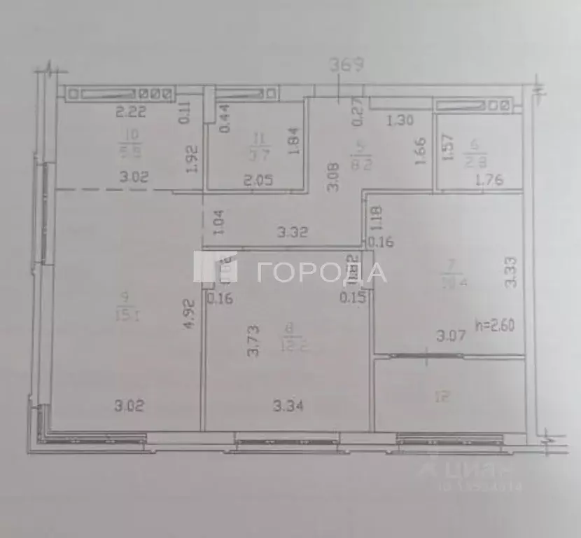 3-к кв. Алтайский край, Барнаул ул. Челюскинцев, 80А (57.9 м) - Фото 2