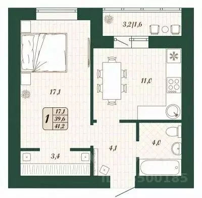 1-к кв. Самарская область, Волжский район, Смышляевка городское ... - Фото 1