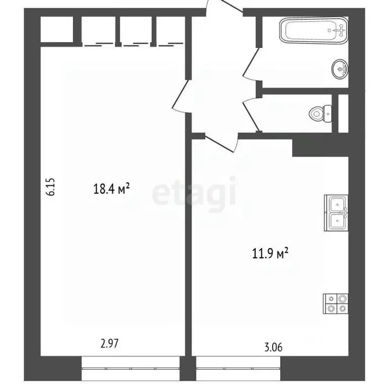 1-к кв. Москва ул. Горбунова, 10К2 (37.8 м) - Фото 2