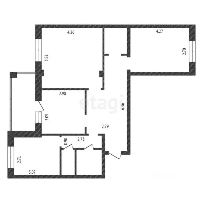 3-к кв. Красноярский край, Красноярск Караульная ул., 38 (67.0 м) - Фото 1