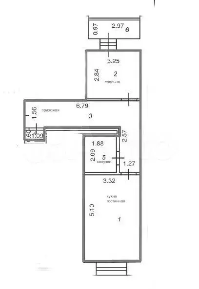 1-к. квартира, 44,6 м, 3/9 эт. - Фото 0