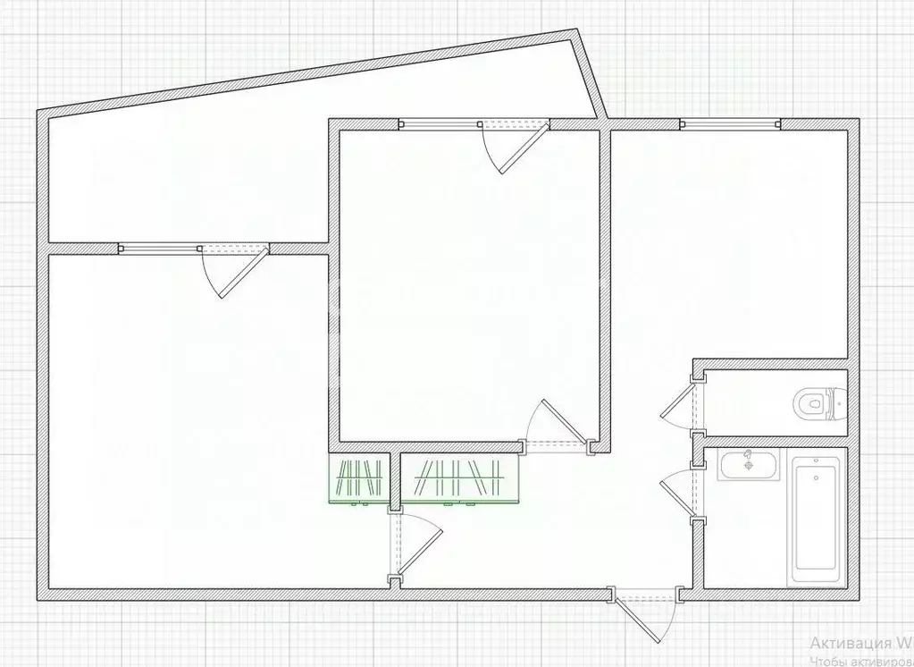 2-к кв. Омская область, Омск ул. 3-я Молодежная, 63 (47.0 м) - Фото 2