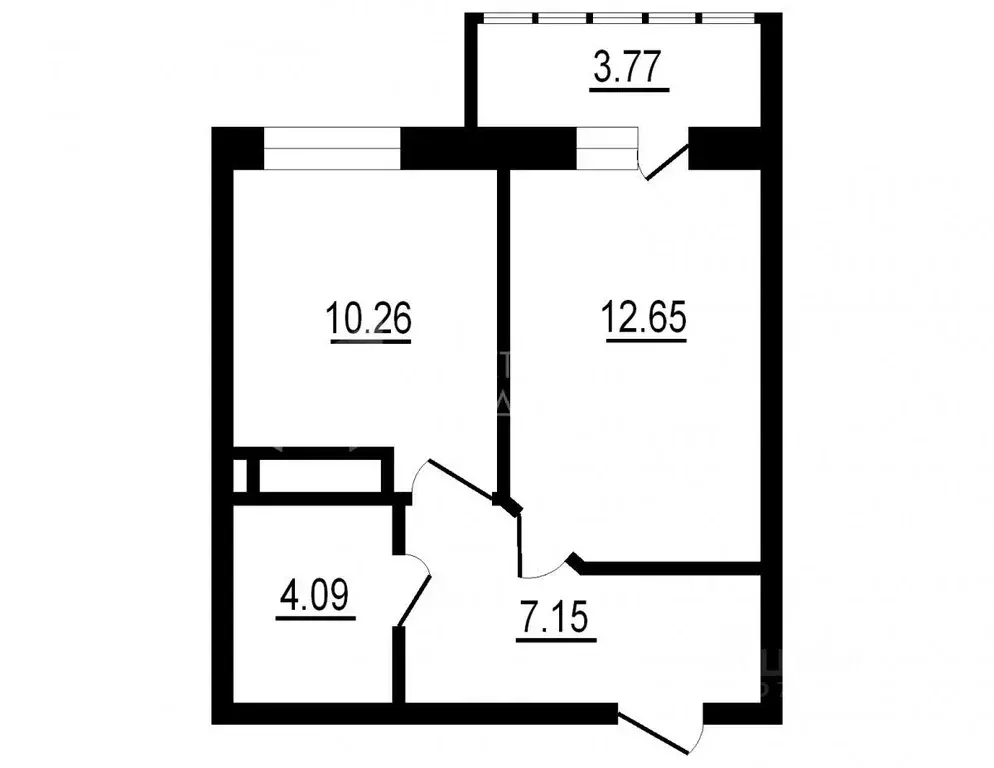 1-к кв. Тюменская область, Тюмень ул. Тимофея Чаркова, 81 (35.0 м) - Фото 1