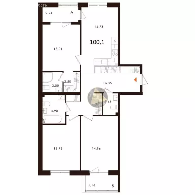 3-комнатная квартира: Сестрорецк, Авиационная улица, 5к1 (100.1 м) - Фото 1