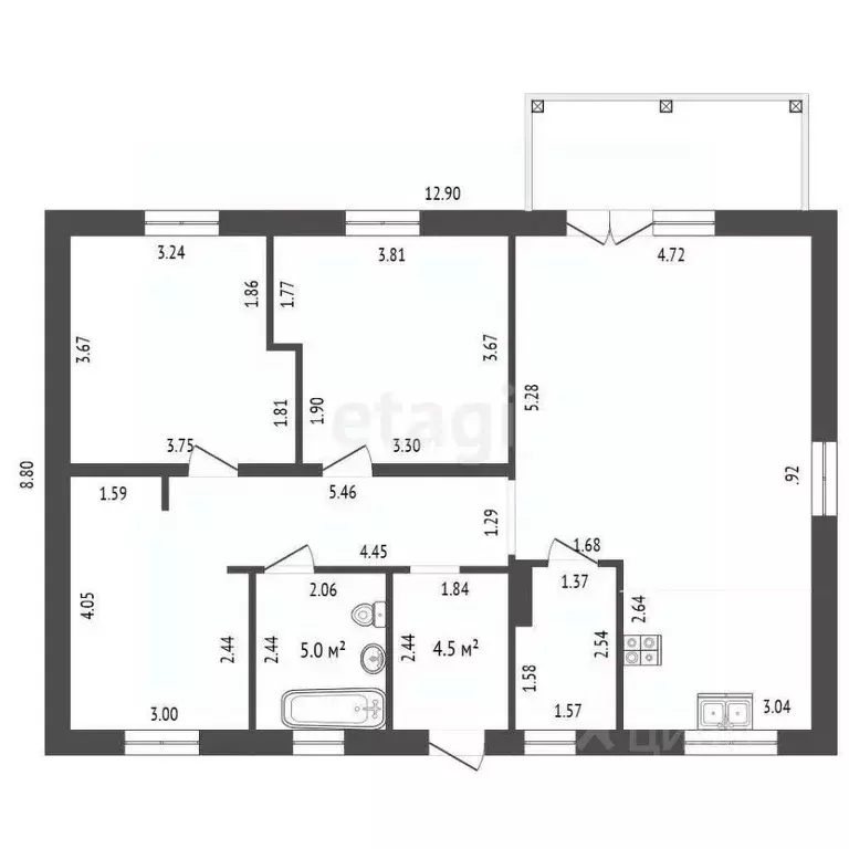 Дом в Костромская область, Костромской район, Бакшеевское с/пос, д. ... - Фото 2