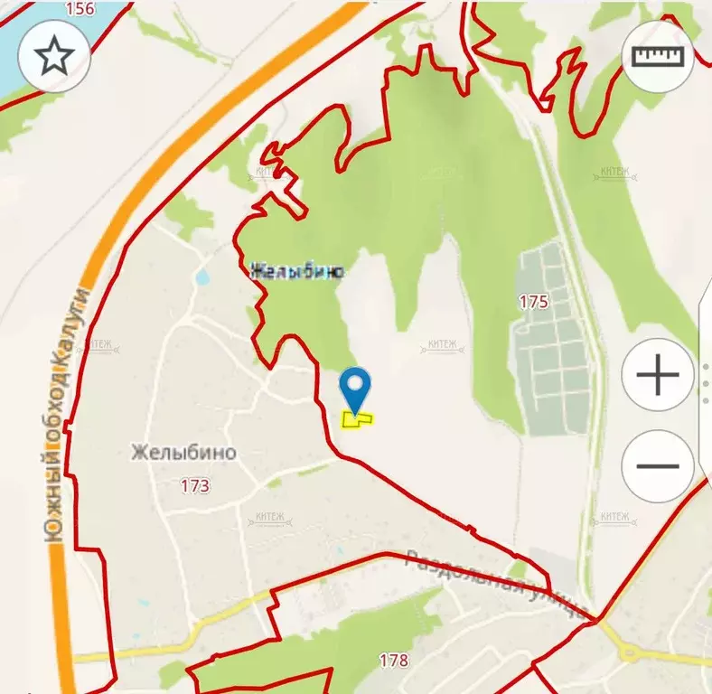 Участок в Калужская область, Калуга городской округ, д. Желыбино  ... - Фото 2