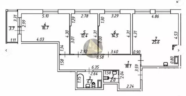 3-комнатная квартира: Санкт-Петербург, бульвар Александра Грина, 4 ... - Фото 1